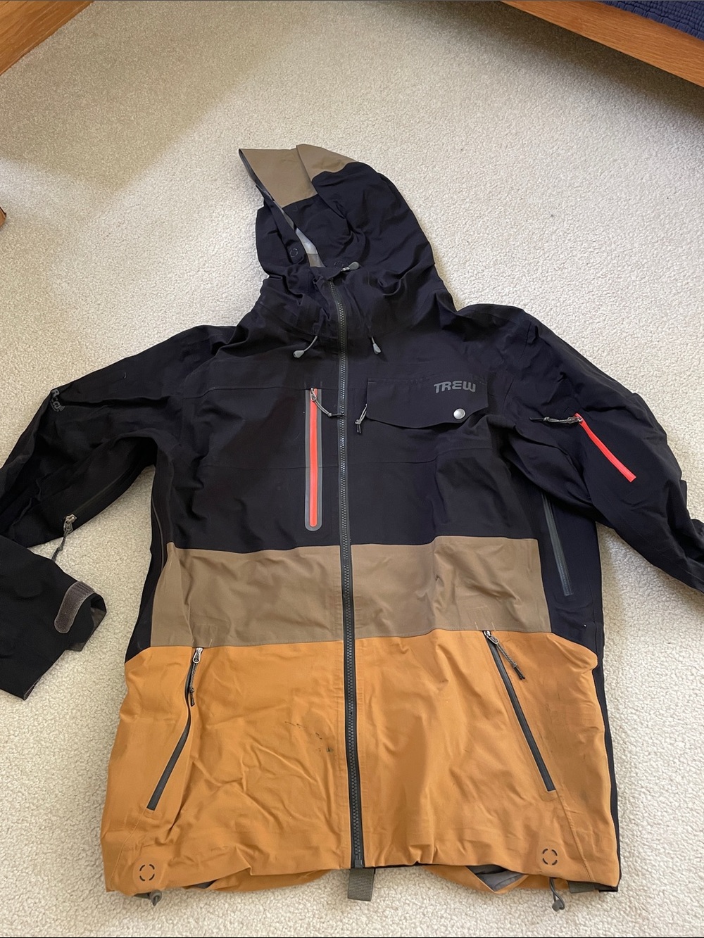 Men's Trew Ski Jacket Black, Brown, Tan